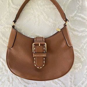 Michael Kors Lillian Crossover Handbag Purse Brown Leather BNWT